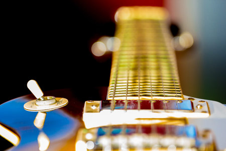 Electric guitar isolated on a black background