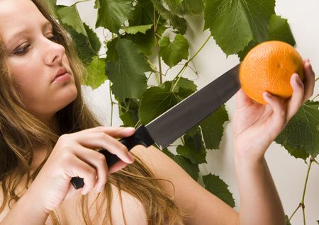 Fruity womanの写真素材