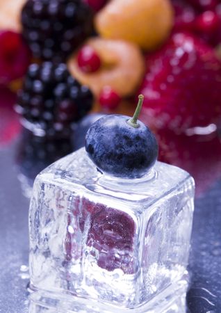 Cold blueberriesの写真素材