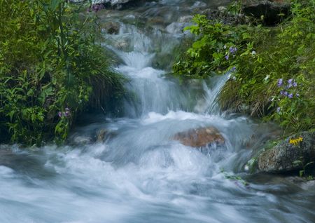 Stream in mountainsの写真素材