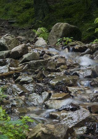 Stream in mountainsの写真素材