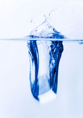 Transparent ice cubesの写真素材