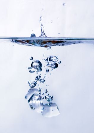 Transparent ice cubesの写真素材