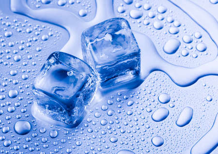 Transparent ice cubesの写真素材