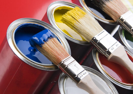 Paint brush and paint