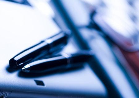 Computer & Ballpoint の写真素材