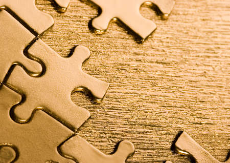 Gold jigsawsの写真素材