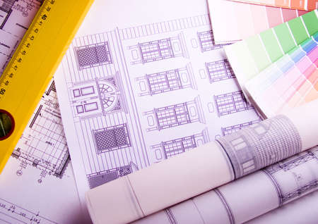 House blue print close upの写真素材