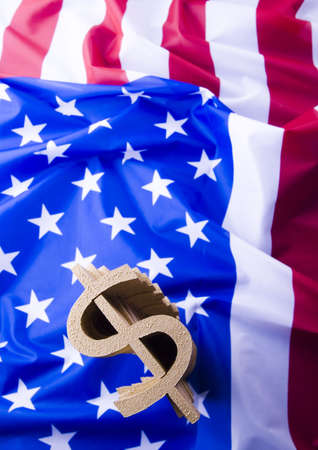 Dollars on the flag  の写真素材