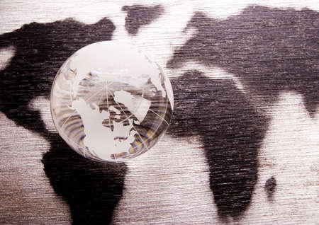 Crystall ball & World の写真素材