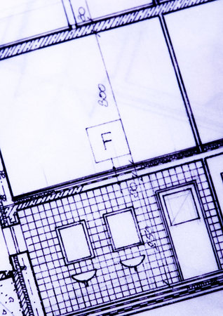 Close up of a blueprint