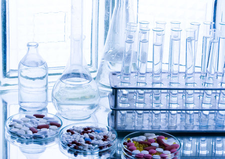 Glass in laboratory