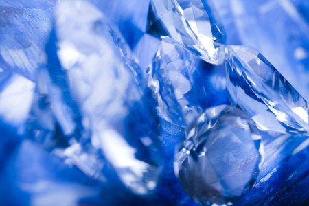 Diamonds isolated on blue background