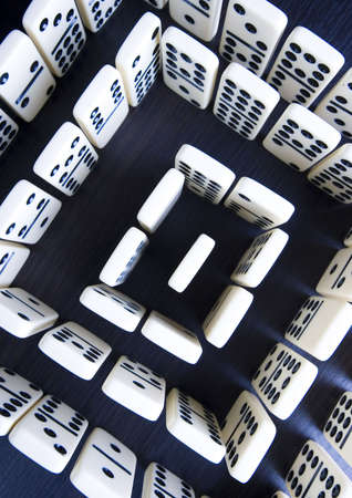 Domino pieces & Labyrinth の写真素材
