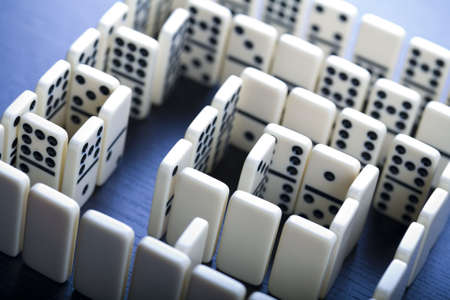 Domino pieces & Labyrinth  の写真素材