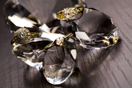 Ring with diamonds の写真素材