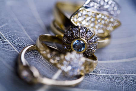 Ring with diamonds の写真素材