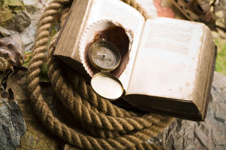 Book & Compassの写真素材