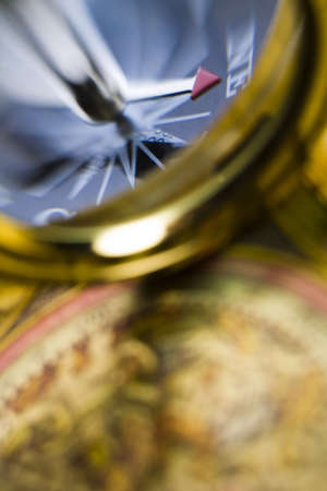 Compass & Old map の写真素材