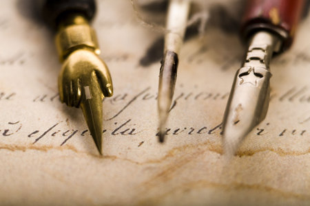 Nibs & Faded paper                  の写真素材