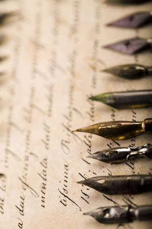 Nibs & Faded paper    の写真素材