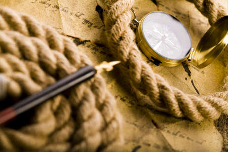 Pen & Nib & Old paper の写真素材