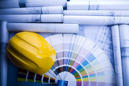 House plan blueprintsの写真素材