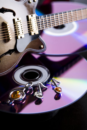 Guitar & CD    の写真素材