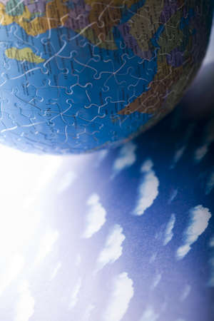 Puzzle earthの写真素材