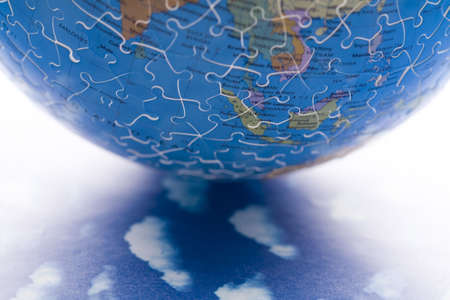 Puzzle earthの写真素材