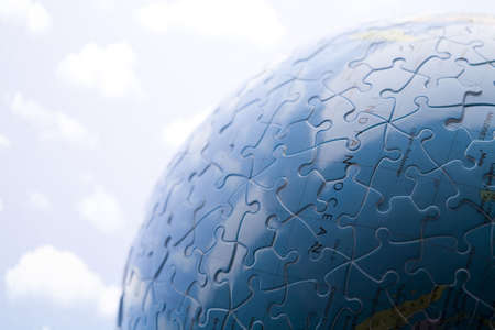 Planet earth from puzzleの写真素材