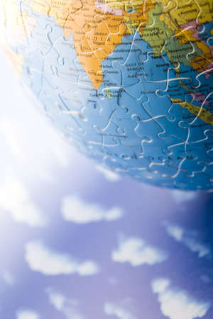 Planet earth from puzzleの写真素材