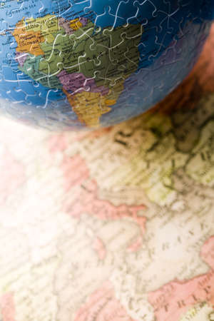 Puzzle earth planetの写真素材