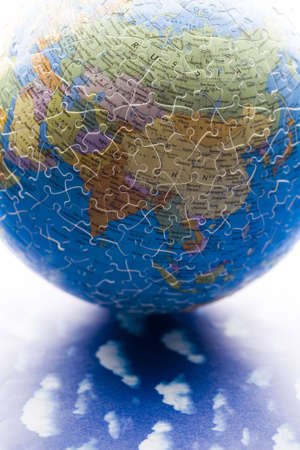 Planet earth from puzzleの写真素材