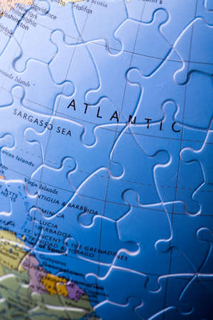 Planet earth from puzzleの写真素材