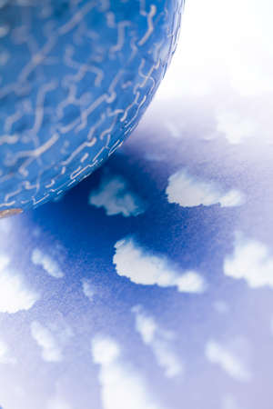 Globe made from puzzleの写真素材