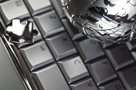 Chrome planet conceptionの写真素材