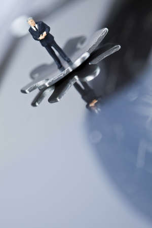 Puzzle and business manの写真素材