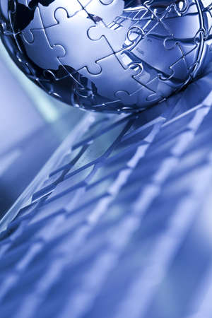 Metal globeの写真素材