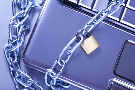 Computer and Lockの写真素材
