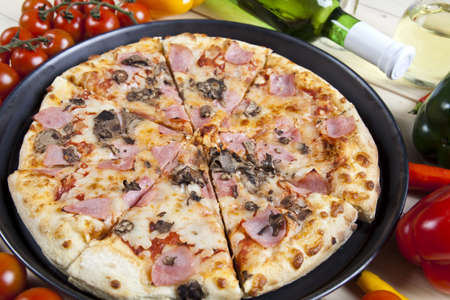 Vegetables with a pizzaの写真素材