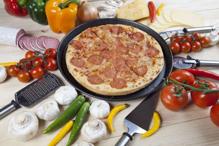 Tasty Italian pizzaの写真素材