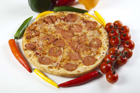 Pepperoni pizzaの写真素材