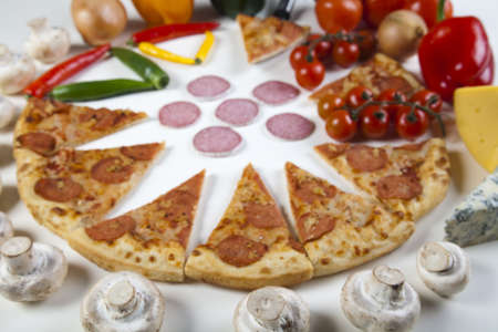 Fresh Pizza and italian kitchenの写真素材