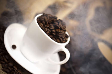 Caffee cup and beansの写真素材