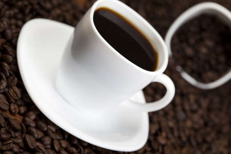 Caffee cup and beansの写真素材