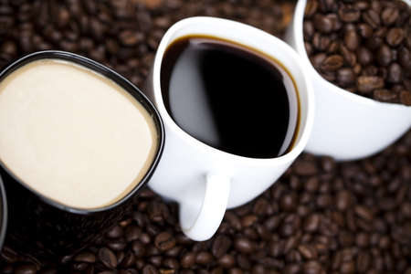Black and white caffeeの写真素材