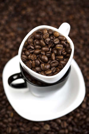 Caffee cup and beansの写真素材