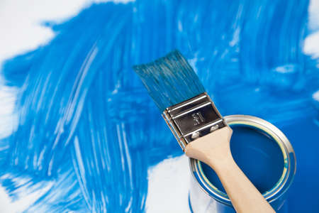 Paint and brushの写真素材