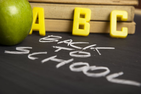 Apple on a blackboard 